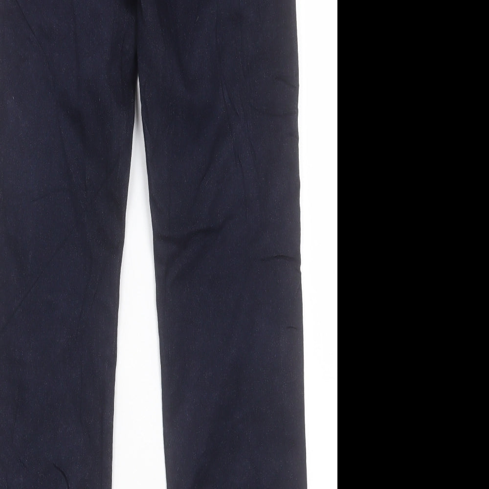 Marks and Spencer Womens Blue Cotton Straight Jeans Size 8 L29 in Regular Button