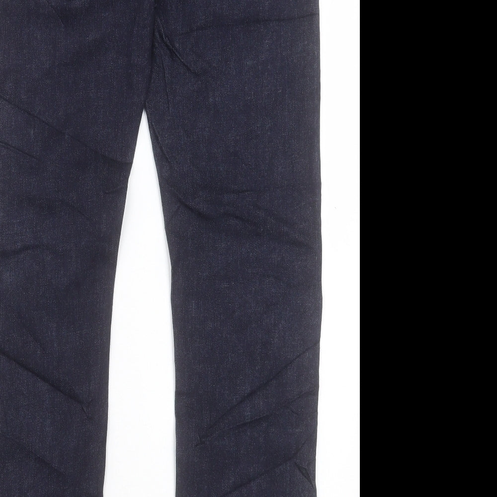 Marks and Spencer Mens Blue Cotton Straight Jeans Size 30 L31 in Slim Button