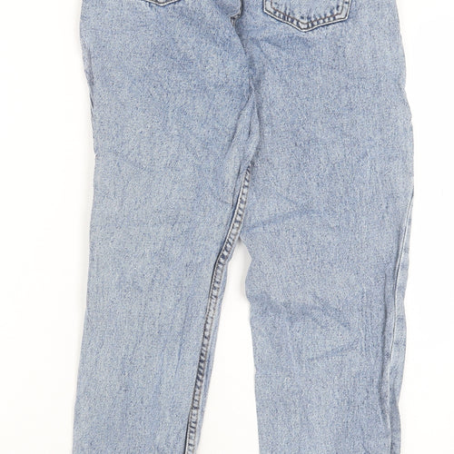 Denim&co Womens Blue Cotton Straight Jeans Size 4 L27 in Regular Button