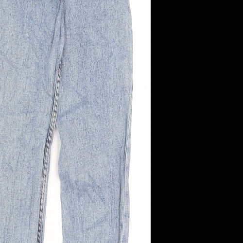 Denim&co Womens Blue Cotton Straight Jeans Size 4 L27 in Regular Button