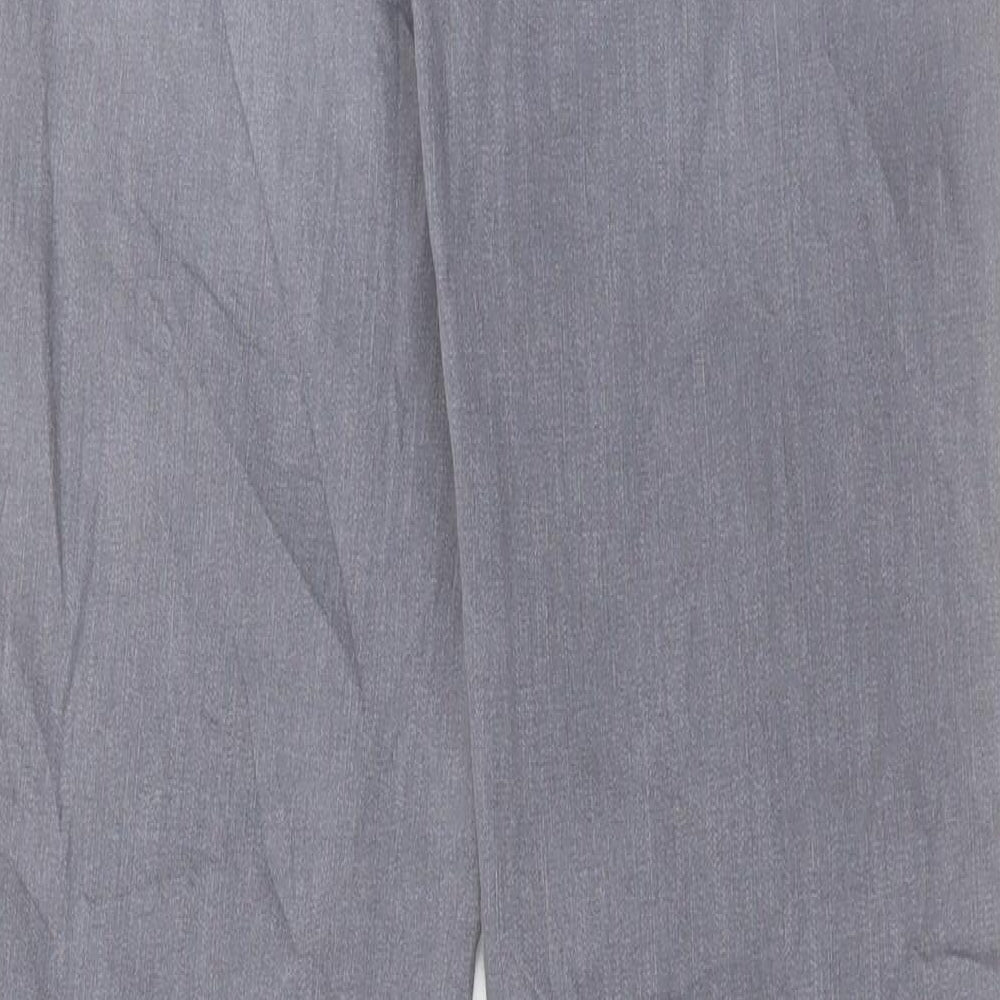 Marks and Spencer Womens Grey Cotton Straight Jeans Size 10 L31 in Regular Button