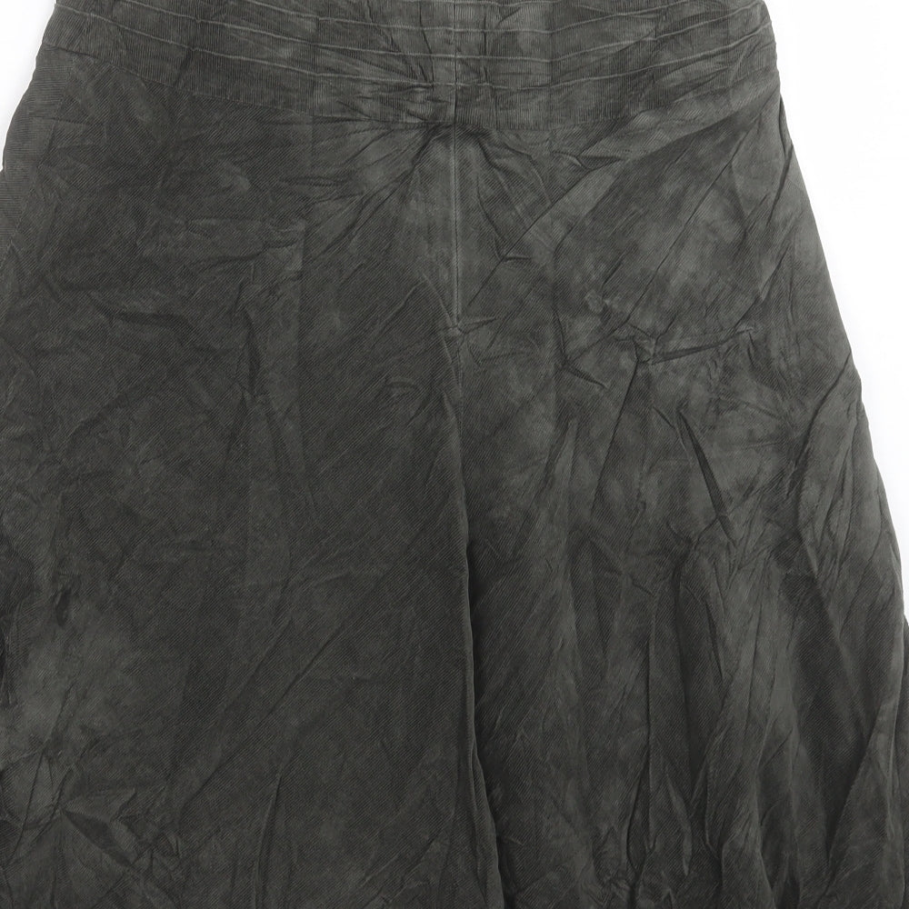 KEW Womens Green Cotton A-Line Skirt Size 8 Zip