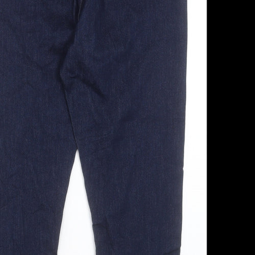 Marks and Spencer Womens Blue Cotton Straight Jeans Size 22 L26 in Regular Button