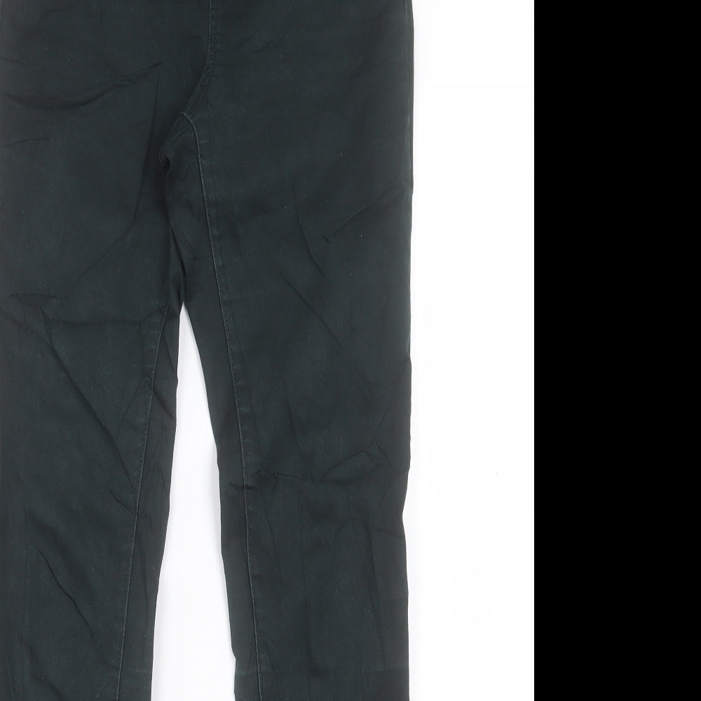 H&M Womens Green Cotton Jegging Trousers Size 8 L30 in Regular