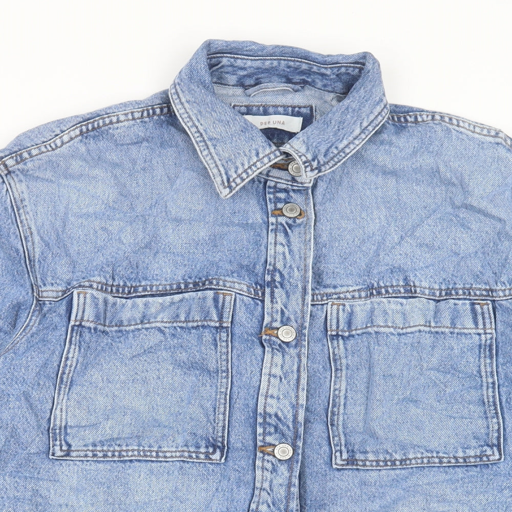Per Una Womens Blue Jacket Size 16 Button