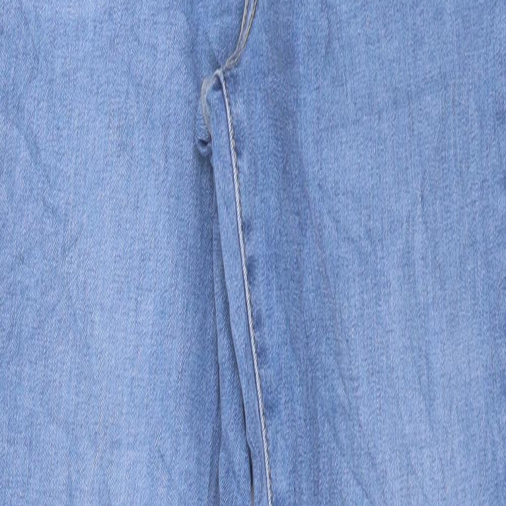 Autograph Womens Blue Cotton Skinny Jeans Size 10 L31 in Regular Button