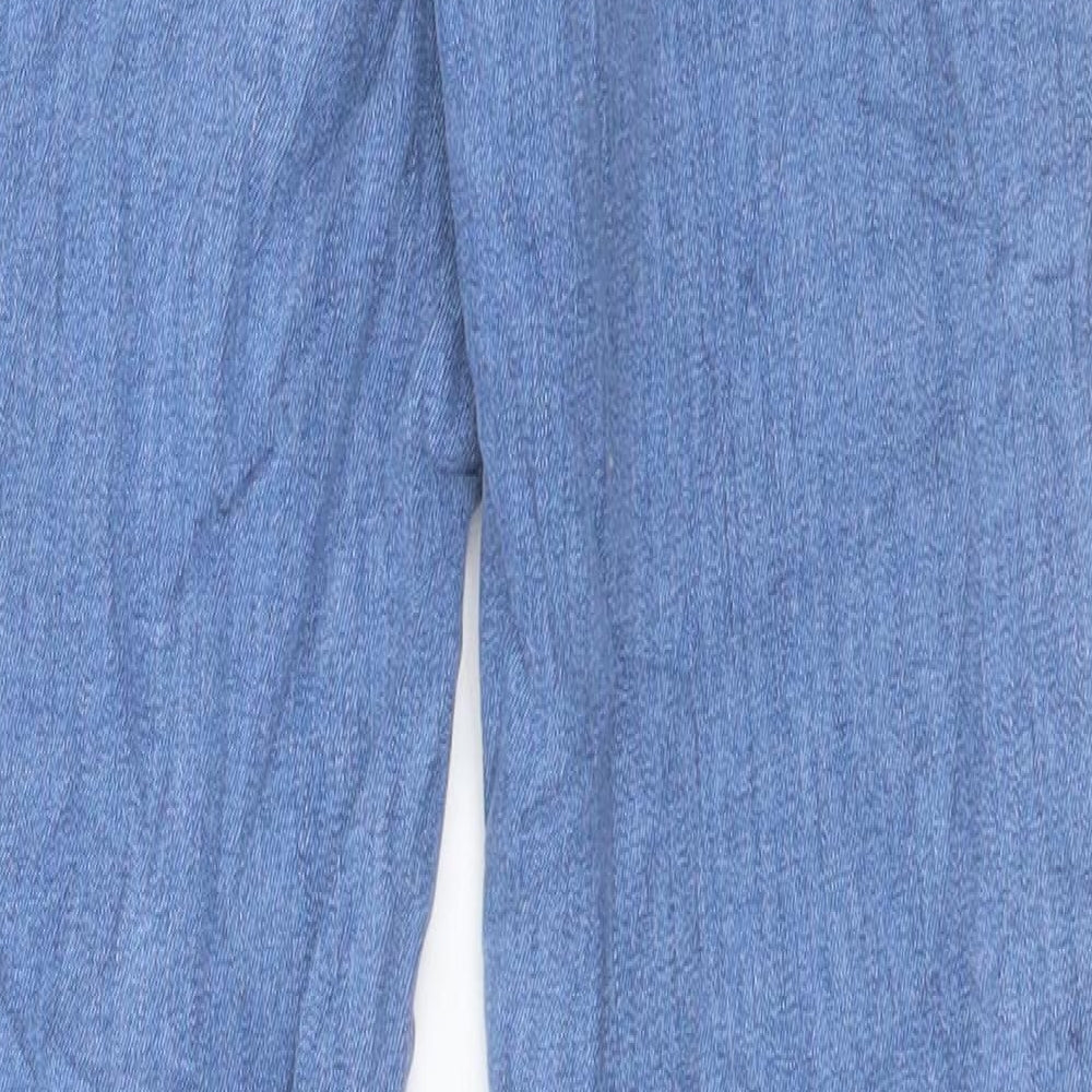 Autograph Womens Blue Cotton Skinny Jeans Size 10 L31 in Regular Button