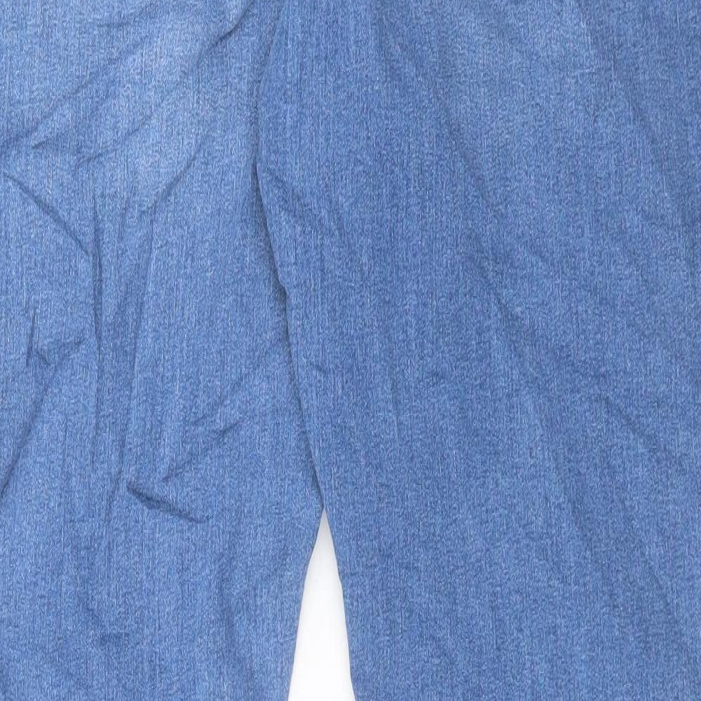 Marks and Spencer Womens Blue Cotton Skinny Jeans Size 18 L31 in Regular Button