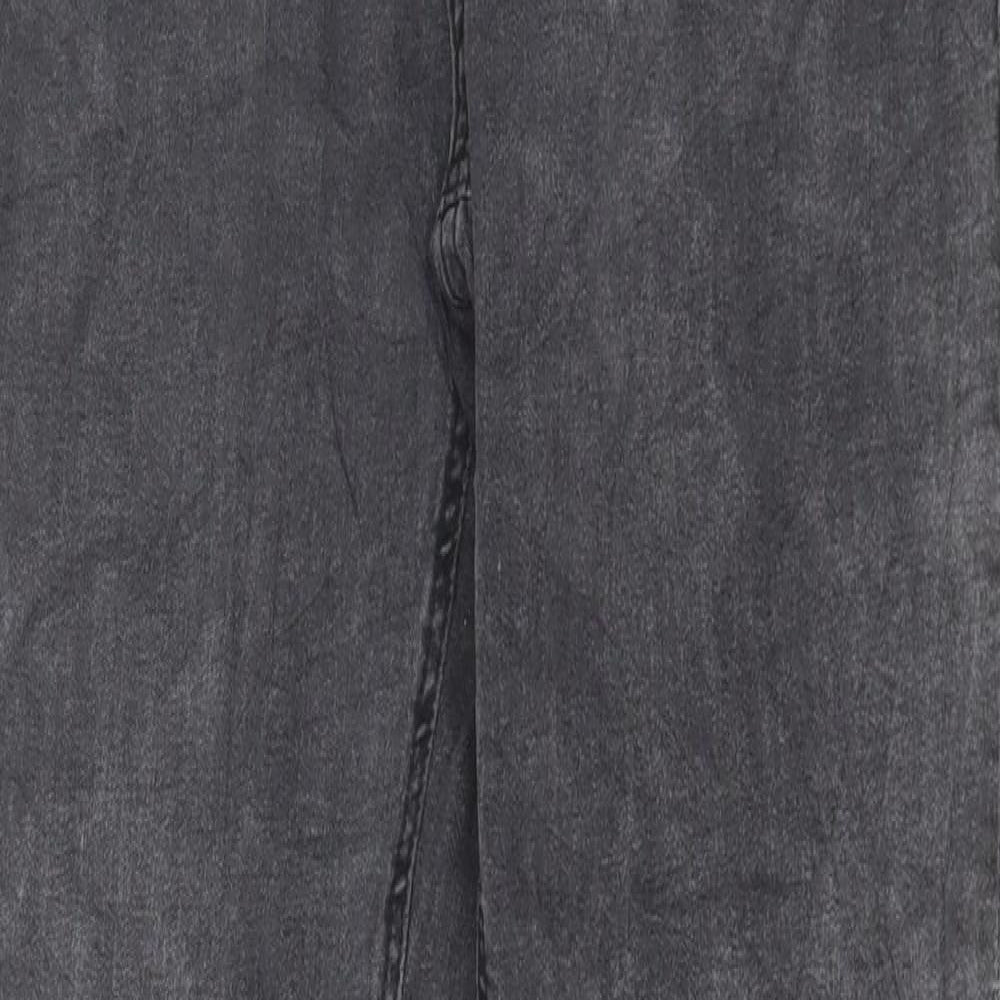 Mango Womens Grey Cotton Skinny Jeans Size 12 L28 in Regular Button
