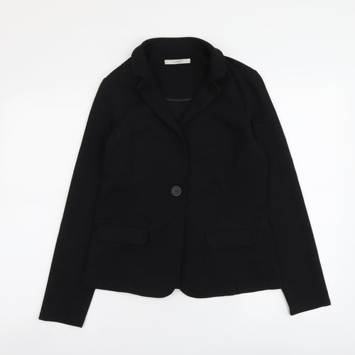 George Womens Black Polyester Jacket Suit Jacket Size 12