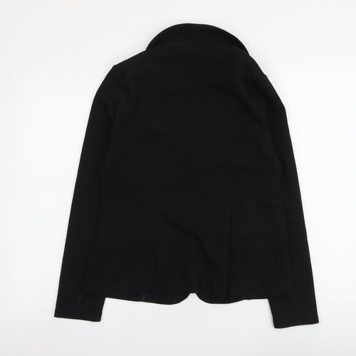 George Womens Black Polyester Jacket Suit Jacket Size 12