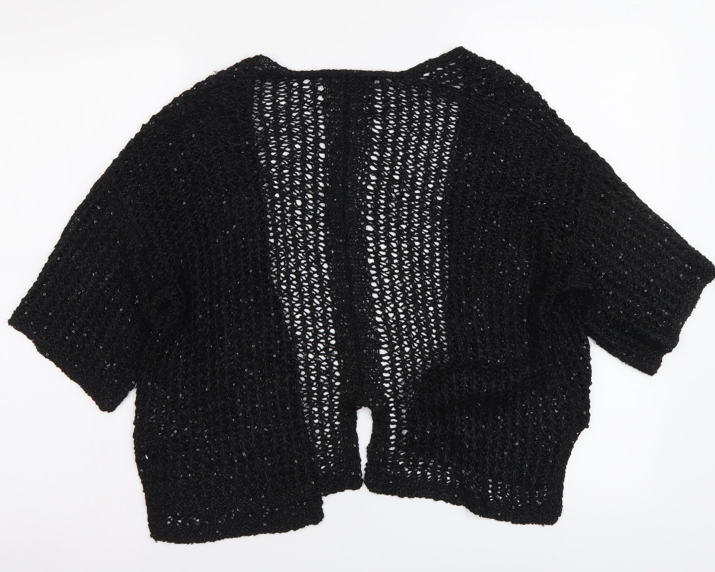 George Womens Black V-Neck Viscose Cardigan Jumper Size 14