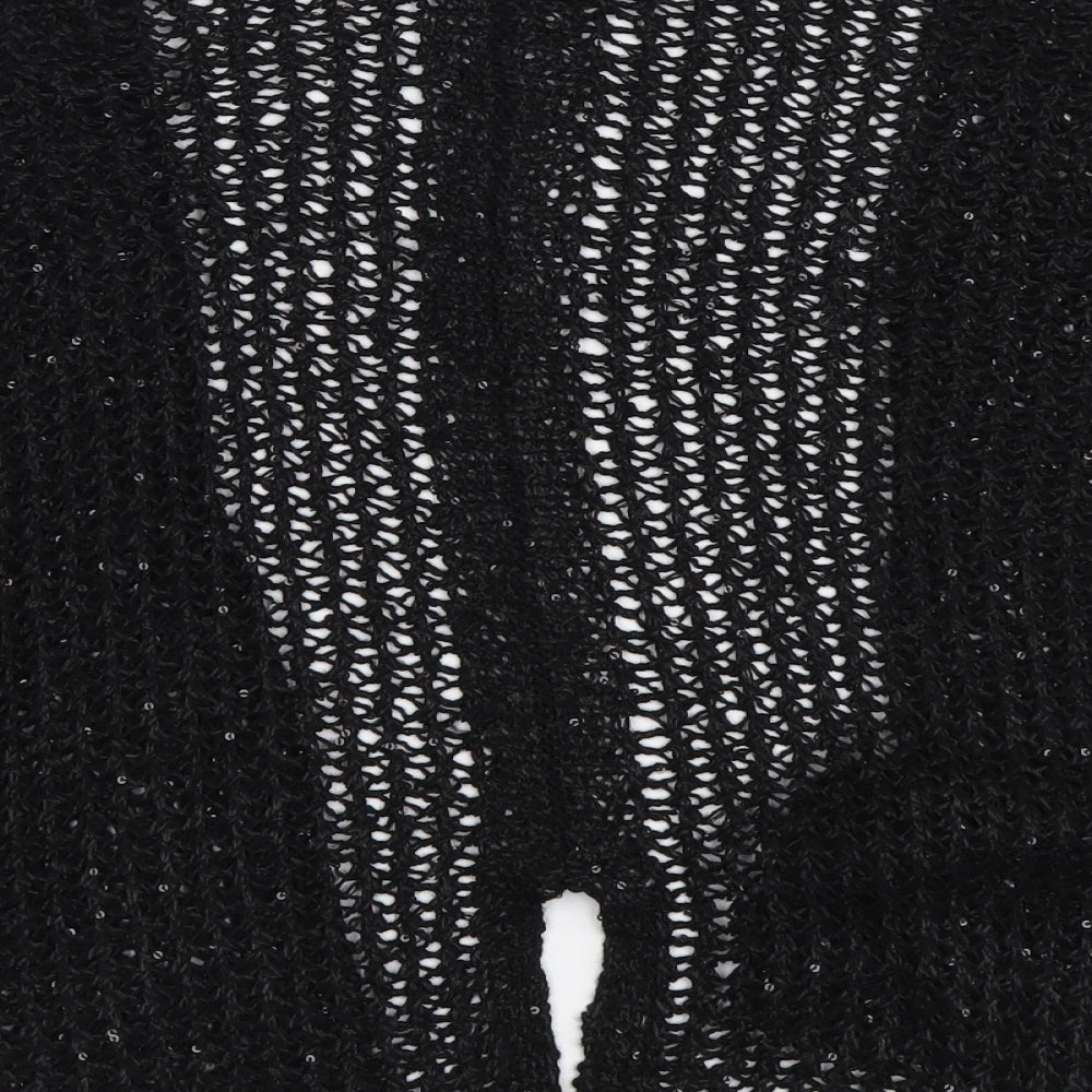 George Womens Black V-Neck Viscose Cardigan Jumper Size 14