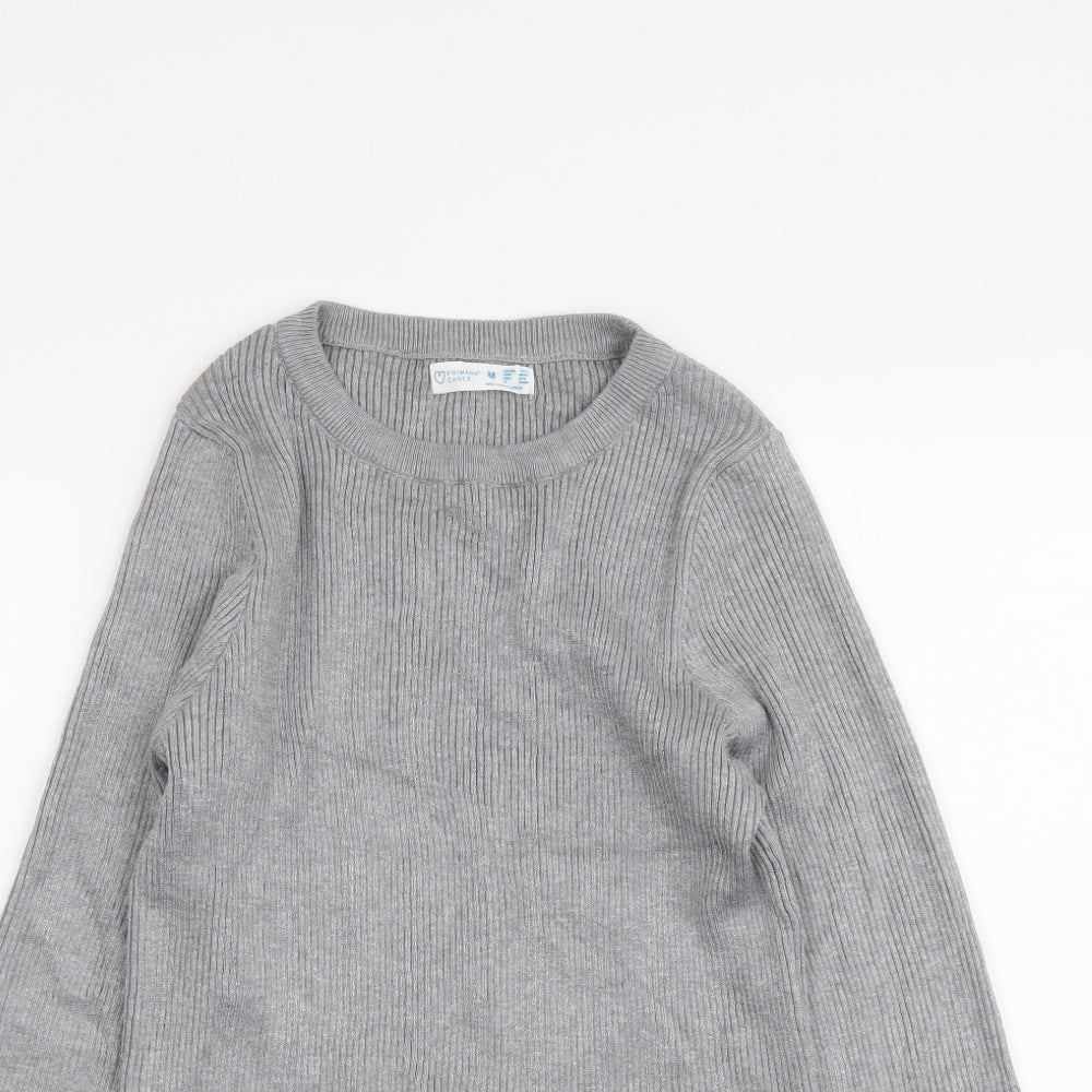 Primark Womens Grey Round Neck Viscose Pullover Jumper Size M - Ribbed
