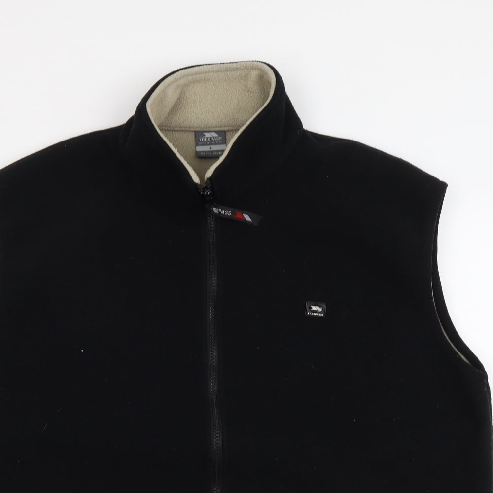Trespass Mens Black Polyester Vest Sweatshirt Size L