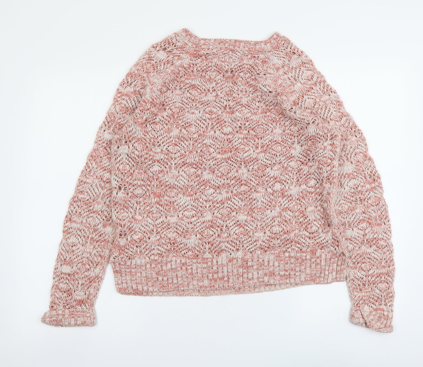 Papaya Womens Pink Round Neck Acrylic Pullover Jumper Size M