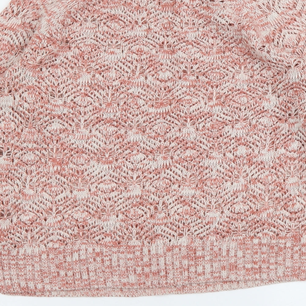Papaya Womens Pink Round Neck Acrylic Pullover Jumper Size M