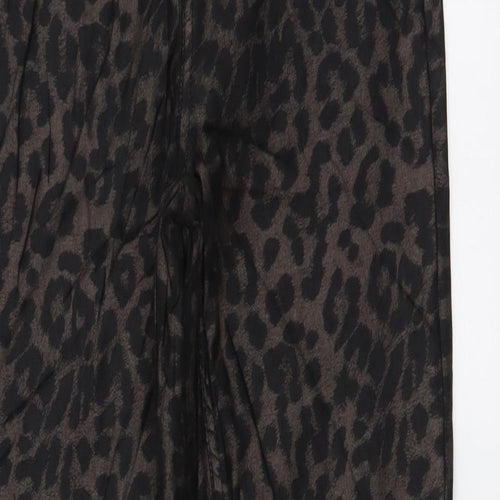 Marks and Spencer Womens Brown Animal Print Viscose Jegging Leggings Size 10 L29 in - Leopard Print