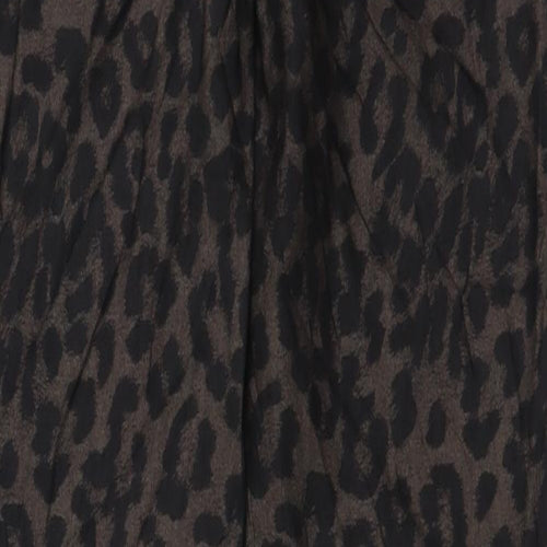 Marks and Spencer Womens Brown Animal Print Viscose Jegging Leggings Size 10 L29 in - Leopard Print
