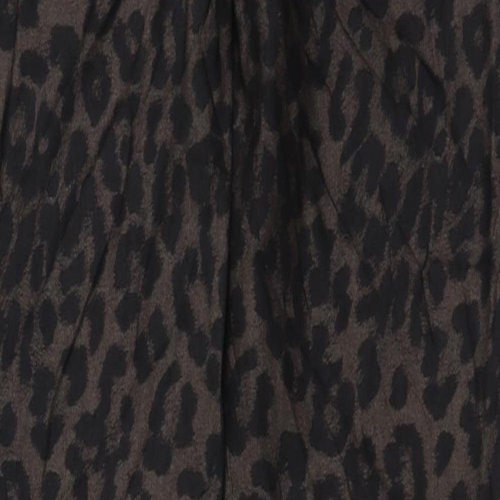Marks and Spencer Womens Brown Animal Print Viscose Jegging Leggings Size 10 L29 in - Leopard Print