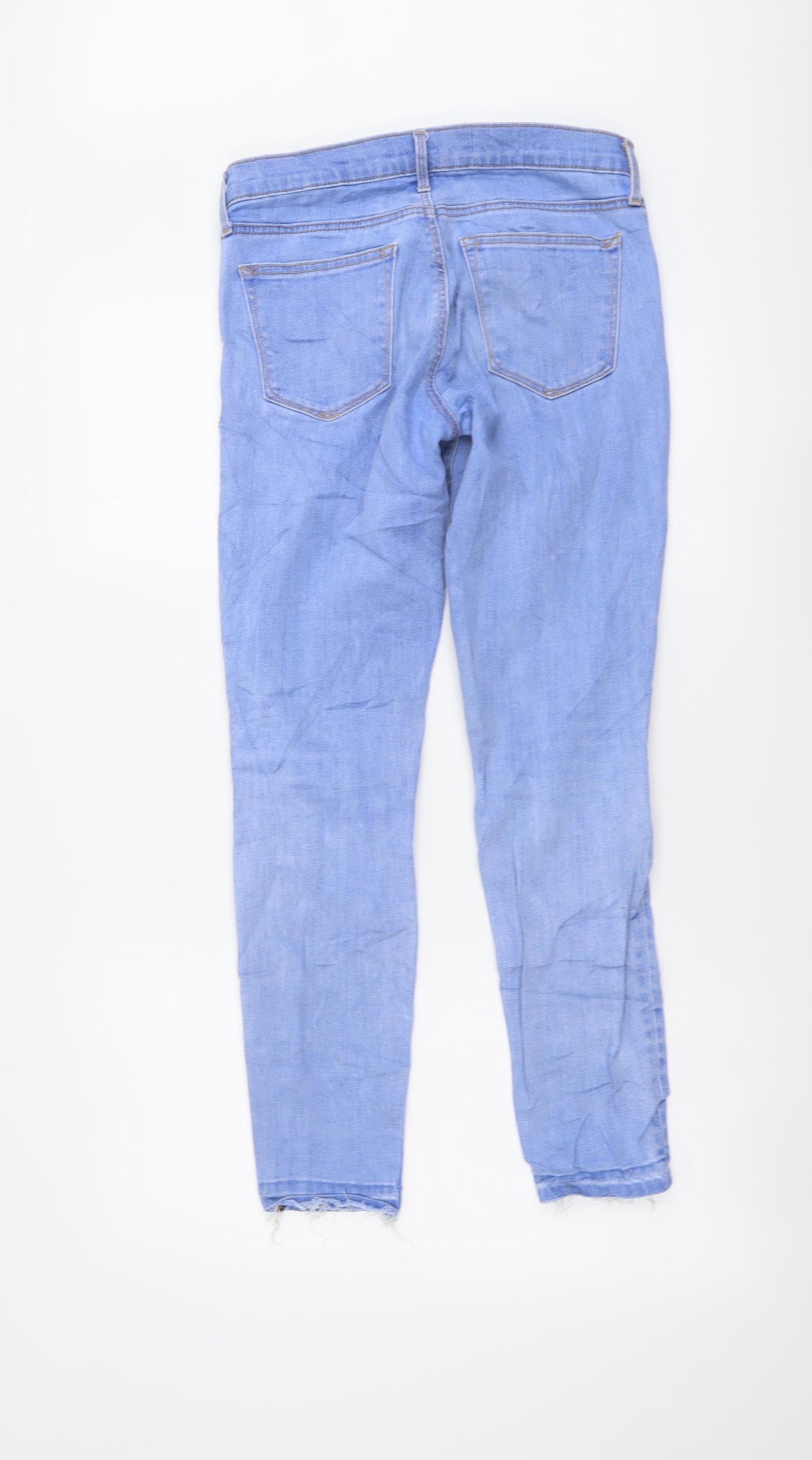 Gap Womens Blue Cotton Skinny Jeans Size 28 in L28 in Regular Button
