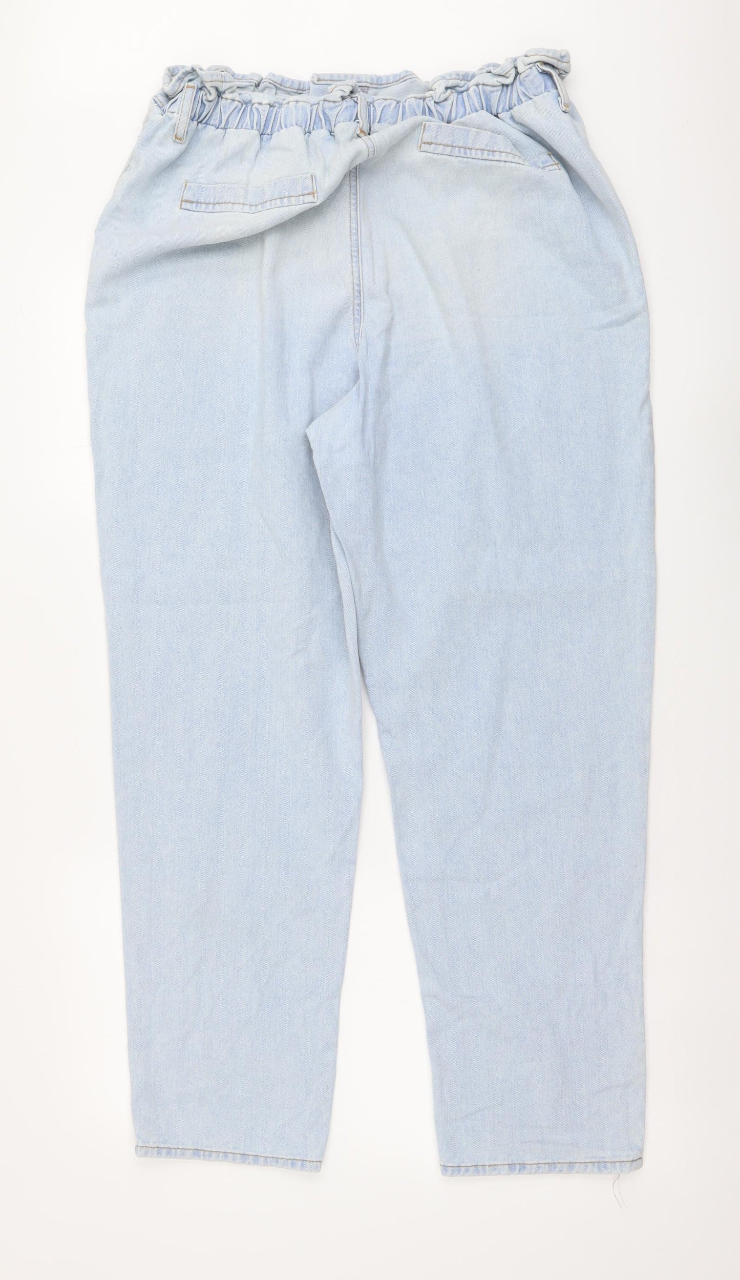 Denim & Co. Womens Blue Cotton Mom Jeans Size 16 L29 in Regular Button