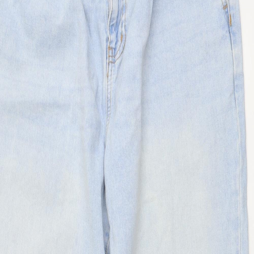 Denim & Co. Womens Blue Cotton Mom Jeans Size 16 L29 in Regular Button