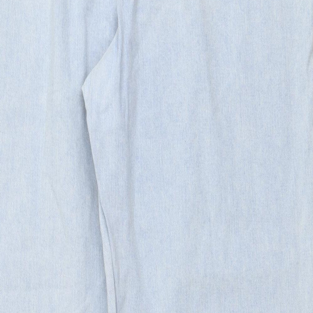 Denim & Co. Womens Blue Cotton Mom Jeans Size 16 L29 in Regular Button