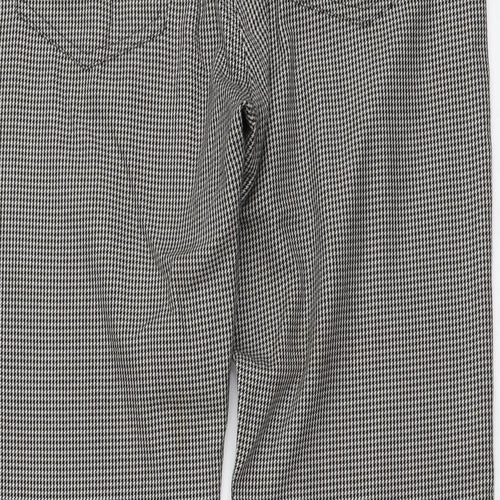 Peter Werth Mens Beige Geometric Polyester Trousers Size 34 in L32 in Regular Button