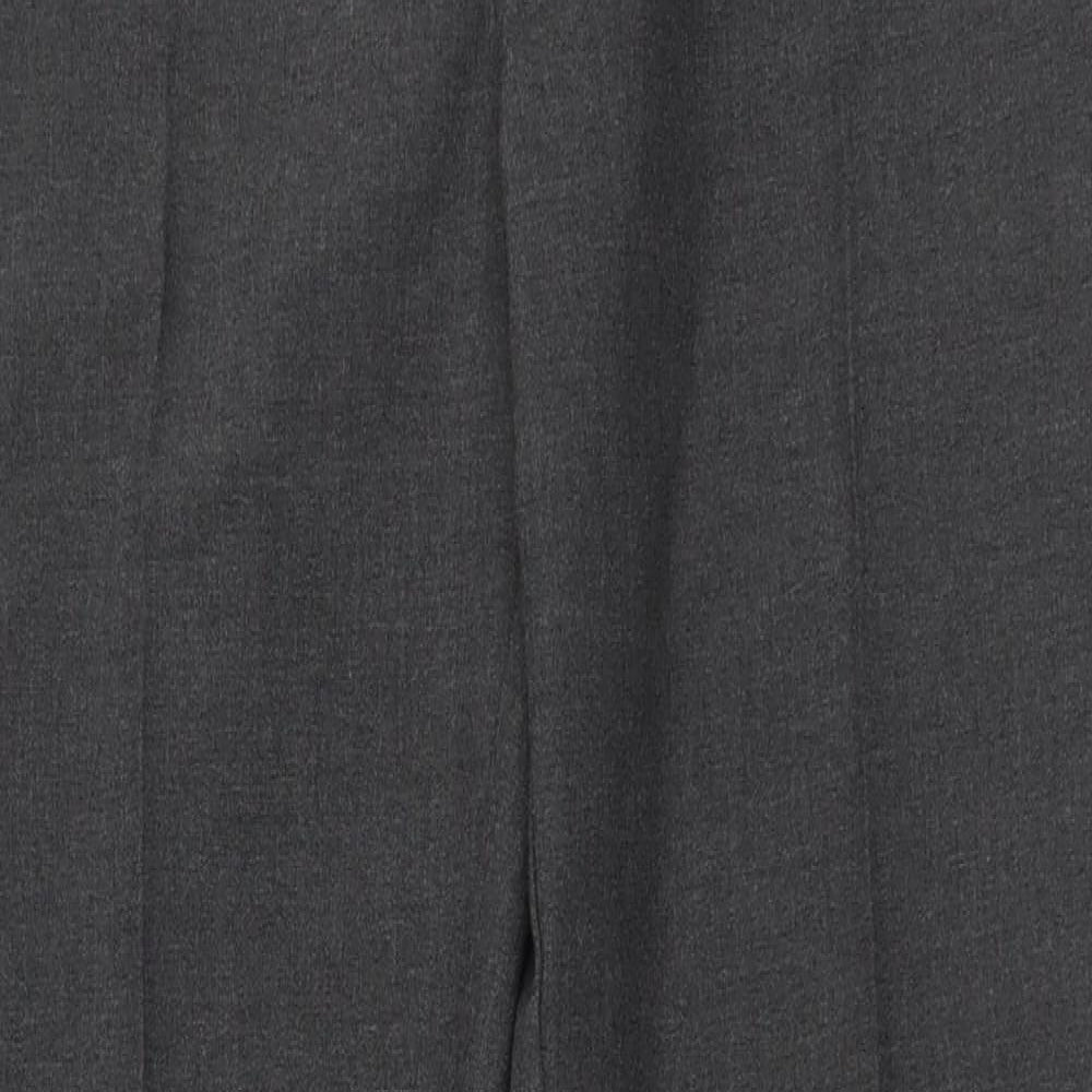 Marks and Spencer Boys Grey Polyester Chino Trousers Size 13-14 Years Regular Button