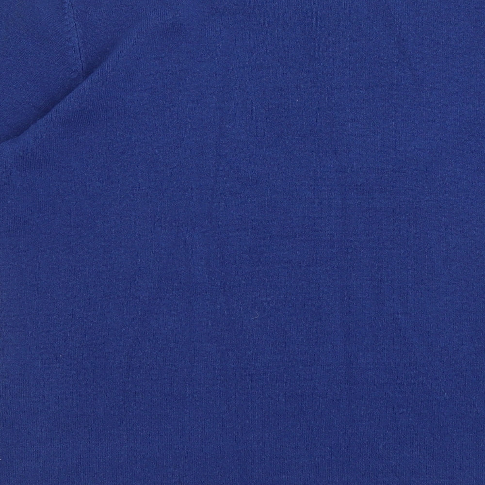 Marks and Spencer Womens Blue Round Neck Acrylic Pullover Jumper Size 10