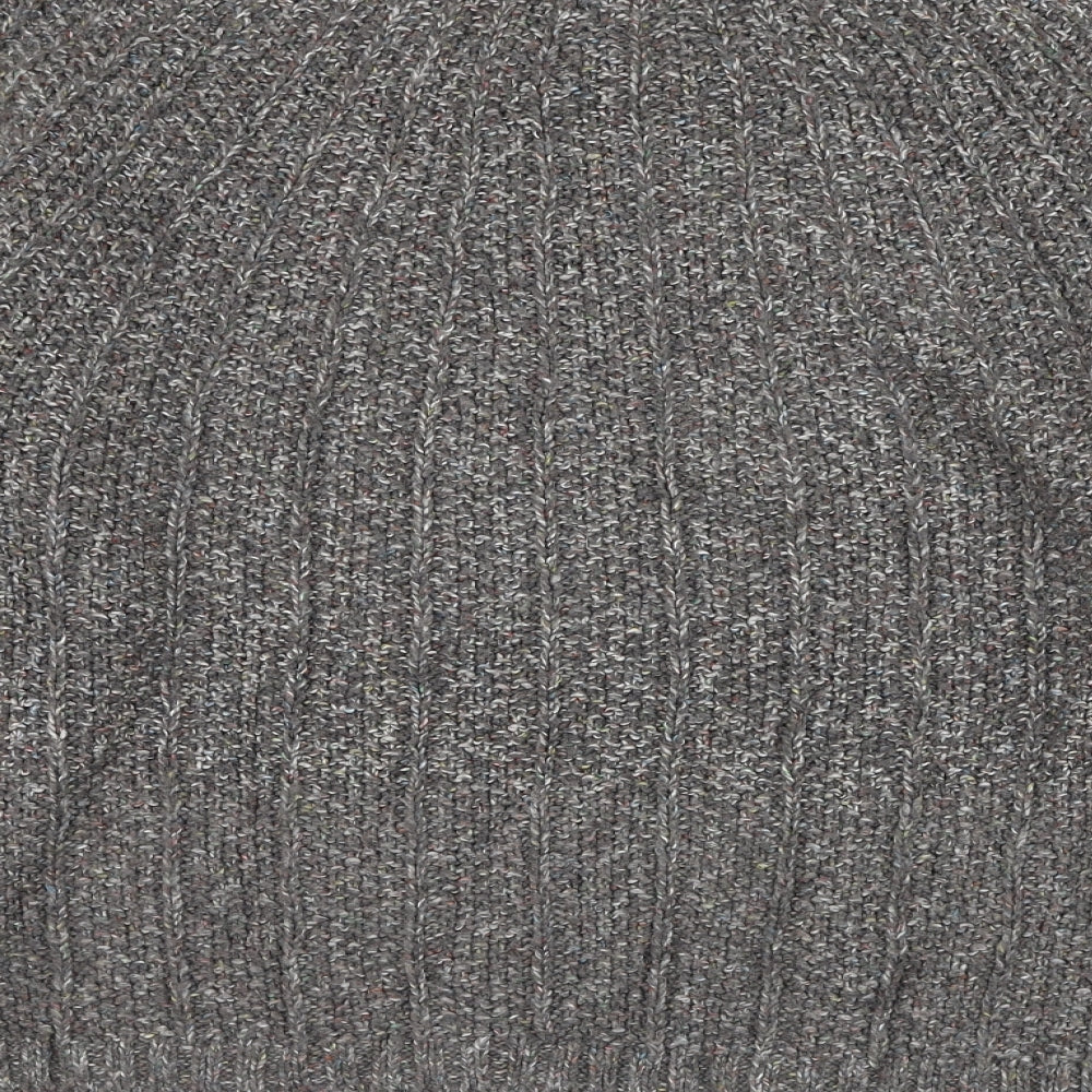 Fat Face Womens Grey Round Neck Acrylic Pullover Jumper Size 18