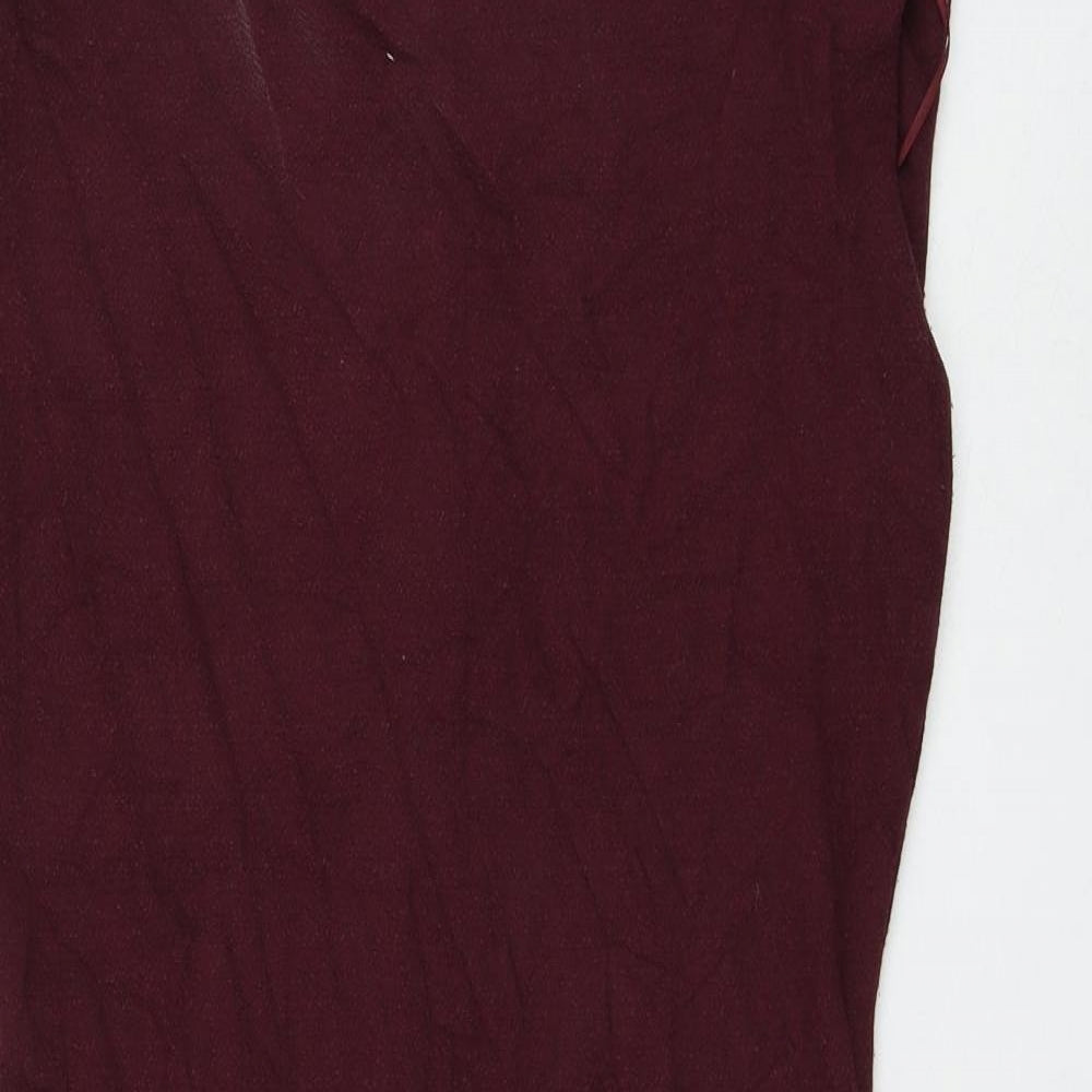 F&F Womens Purple Viscose Bodycon Size 14 Round Neck Zip