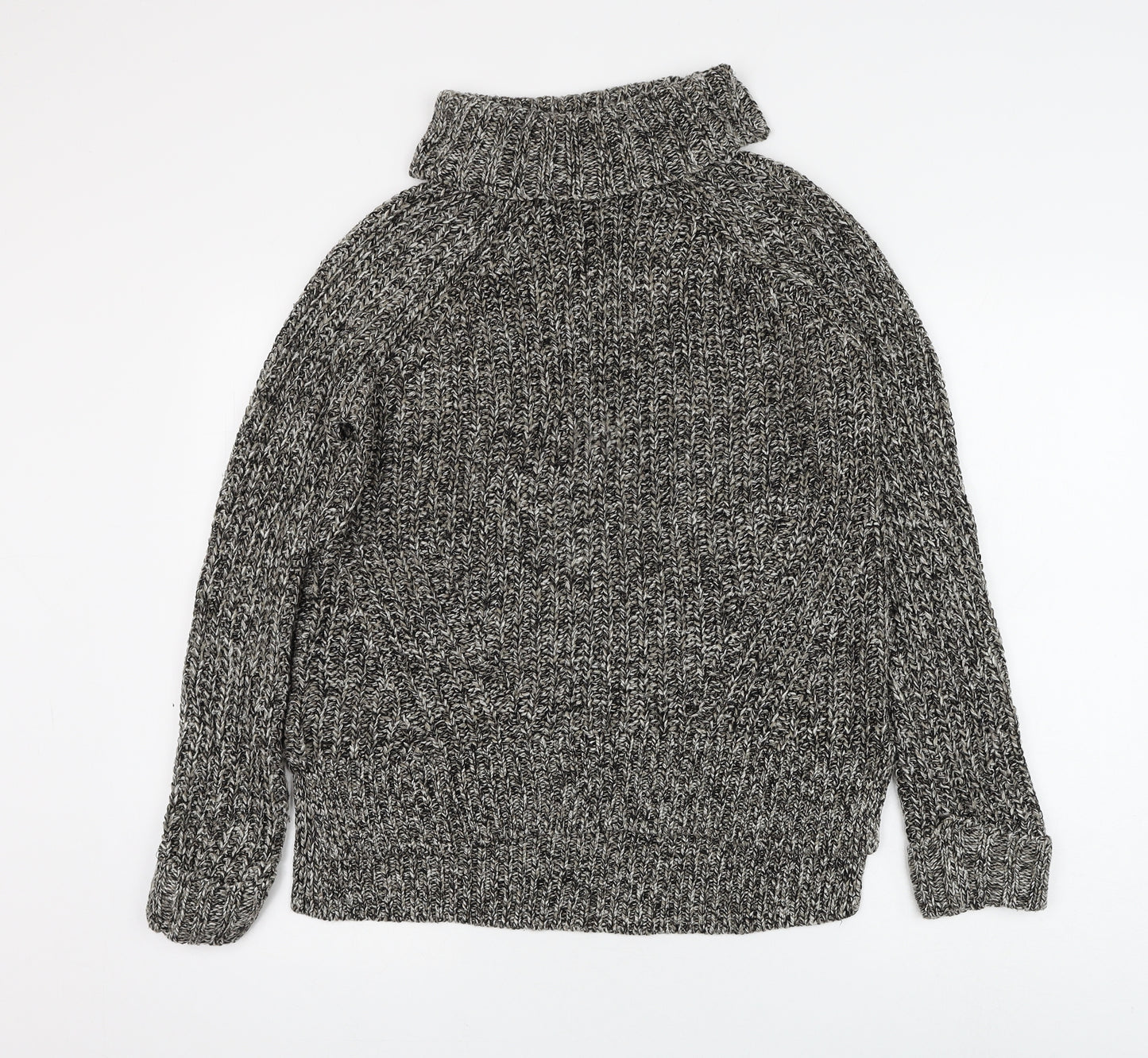 Topshop Womens Grey Roll Neck Acrylic Pullover Jumper Size 8