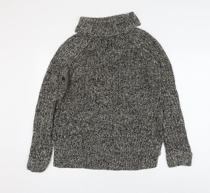 Topshop Womens Grey Roll Neck Acrylic Pullover Jumper Size 8