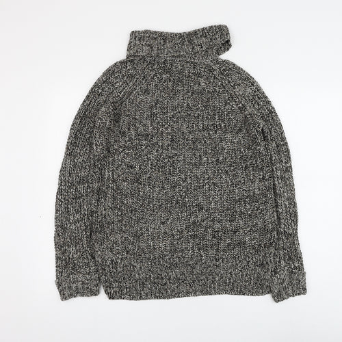 Topshop Womens Grey Roll Neck Acrylic Pullover Jumper Size 8