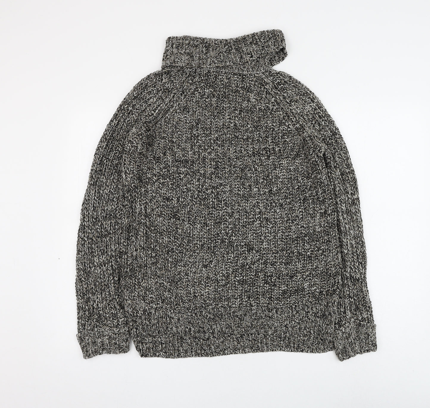 Topshop Womens Grey Roll Neck Acrylic Pullover Jumper Size 8