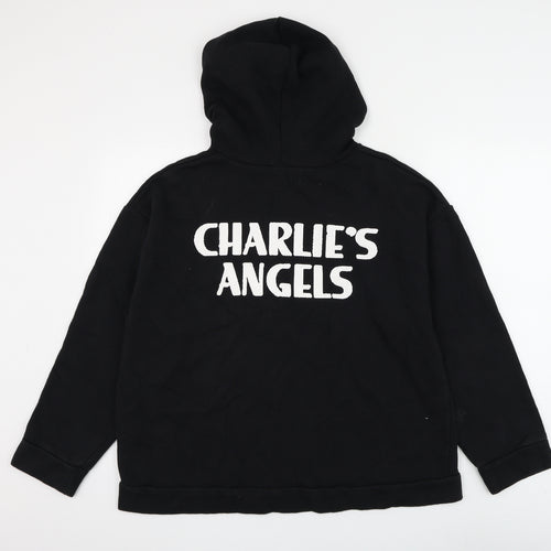 Zara Womens Black Cotton Pullover Hoodie Size L Pullover - Charlie's Angels