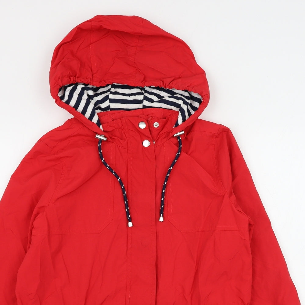 Northern Expo Womens Red Rain Coat Coat Size 14 Zip