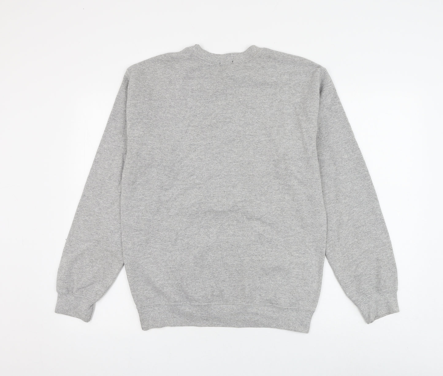 River Island Mens Grey Polyester Pullover Sweatshirt Size S - Slogan