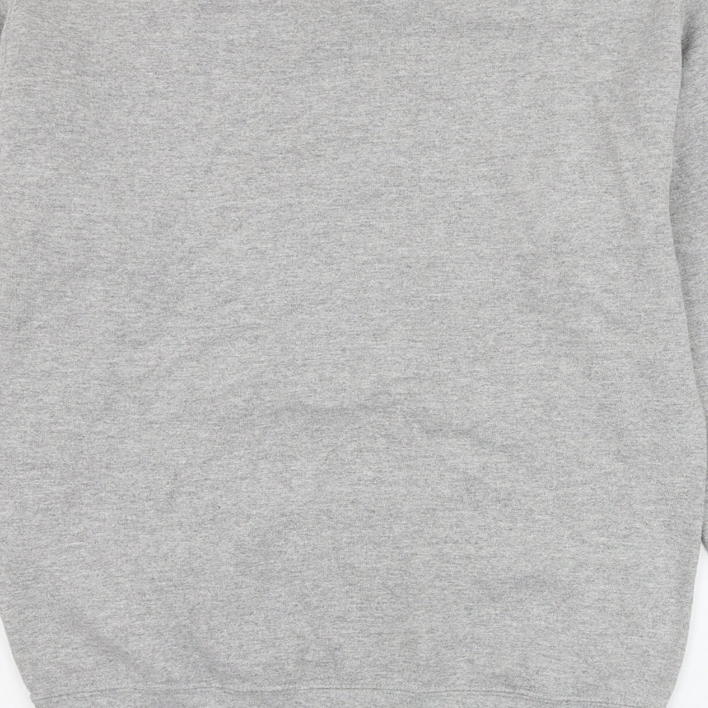 River Island Mens Grey Polyester Pullover Sweatshirt Size S - Slogan
