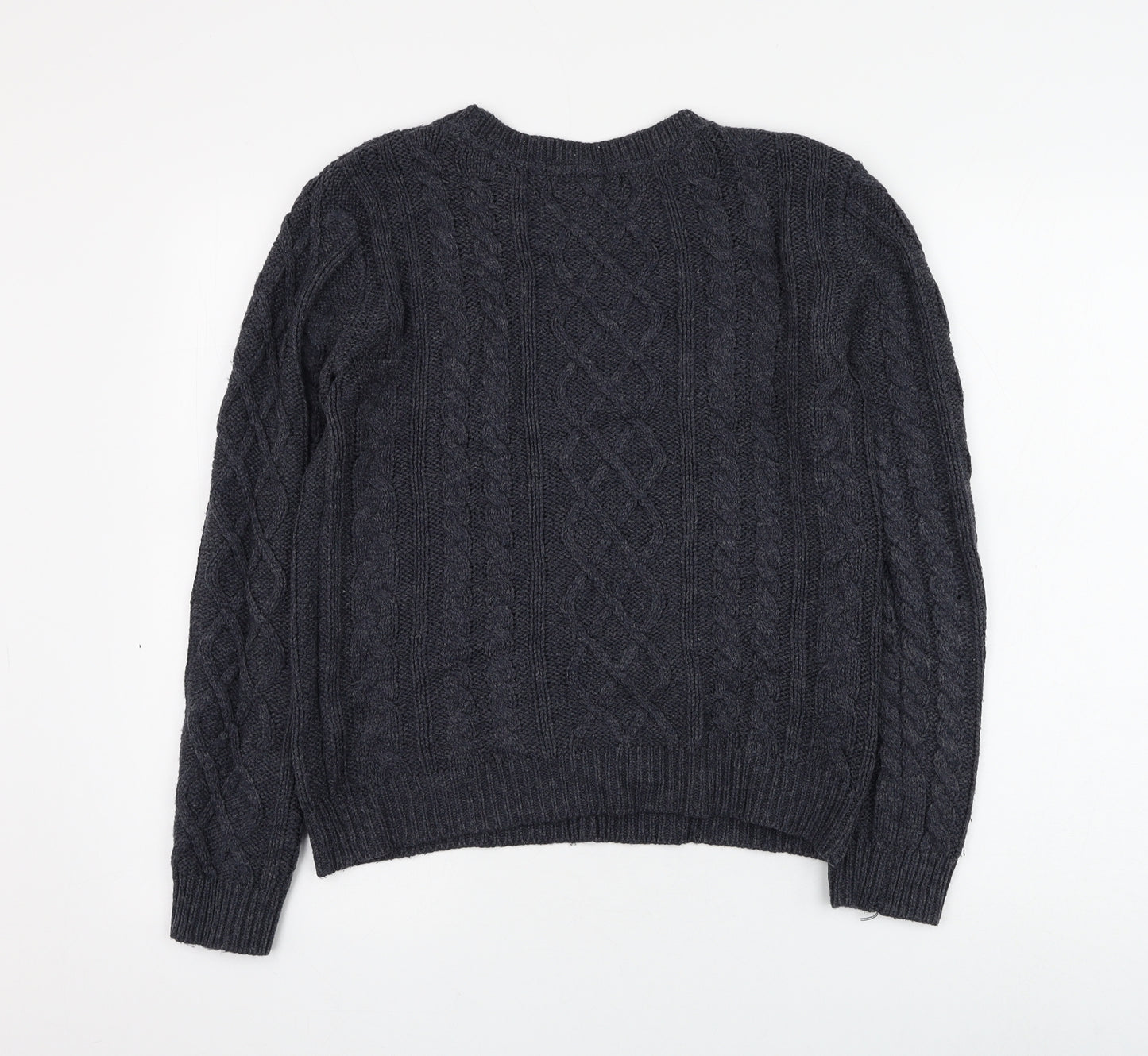 Atmosphere Womens Blue Round Neck Acrylic Pullover Jumper Size 10