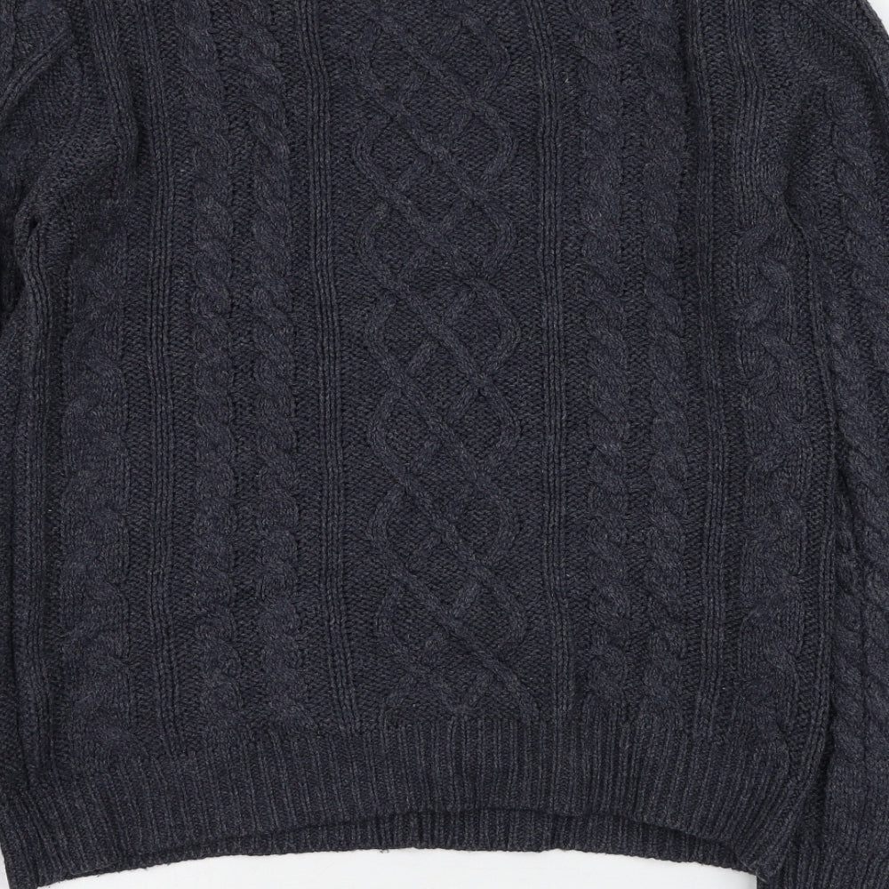Atmosphere Womens Blue Round Neck Acrylic Pullover Jumper Size 10