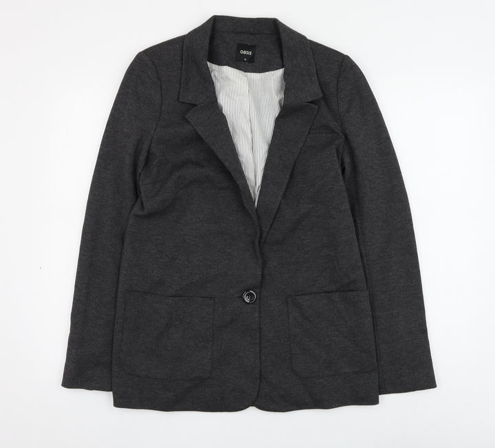 Oasis Womens Grey Jacket Blazer Size M Button
