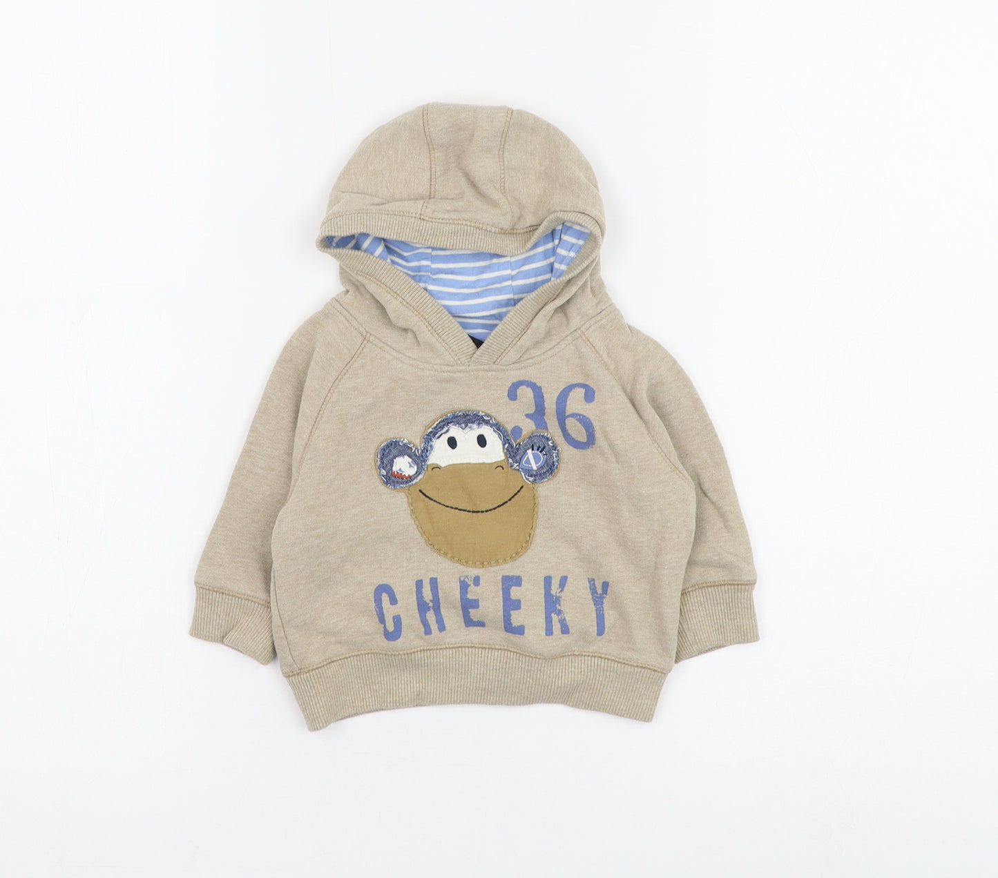 NEXT Boys Brown Cotton Pullover Jumper Size 3-6 Months Pullover - Cheeky Monkey