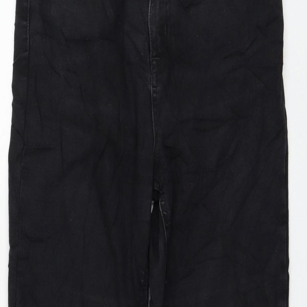 Autograph Womens Black Cotton Bootcut Jeans Size 12 L30 in Regular Zip