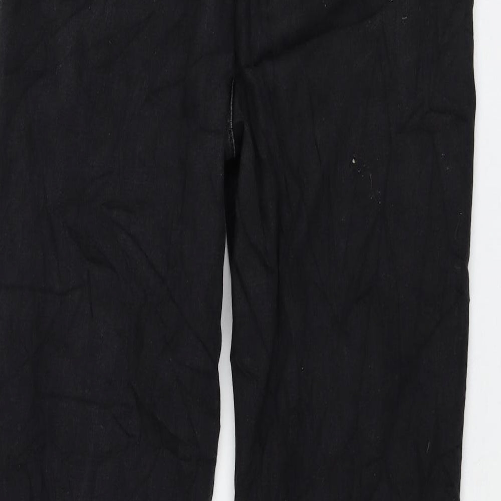 Autograph Womens Black Cotton Bootcut Jeans Size 12 L30 in Regular Zip