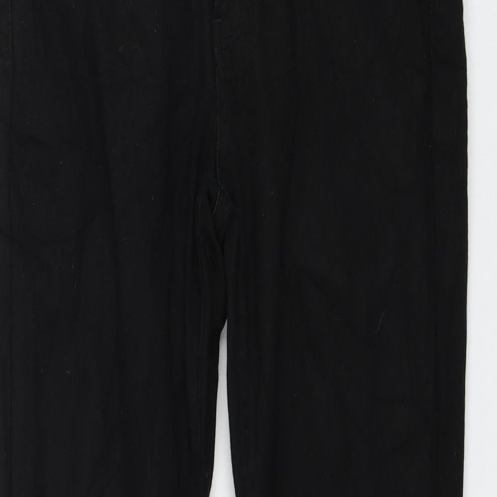 Uniqlo Womens Black Cotton Skinny Jeans Size 28 in L32 in Regular Zip