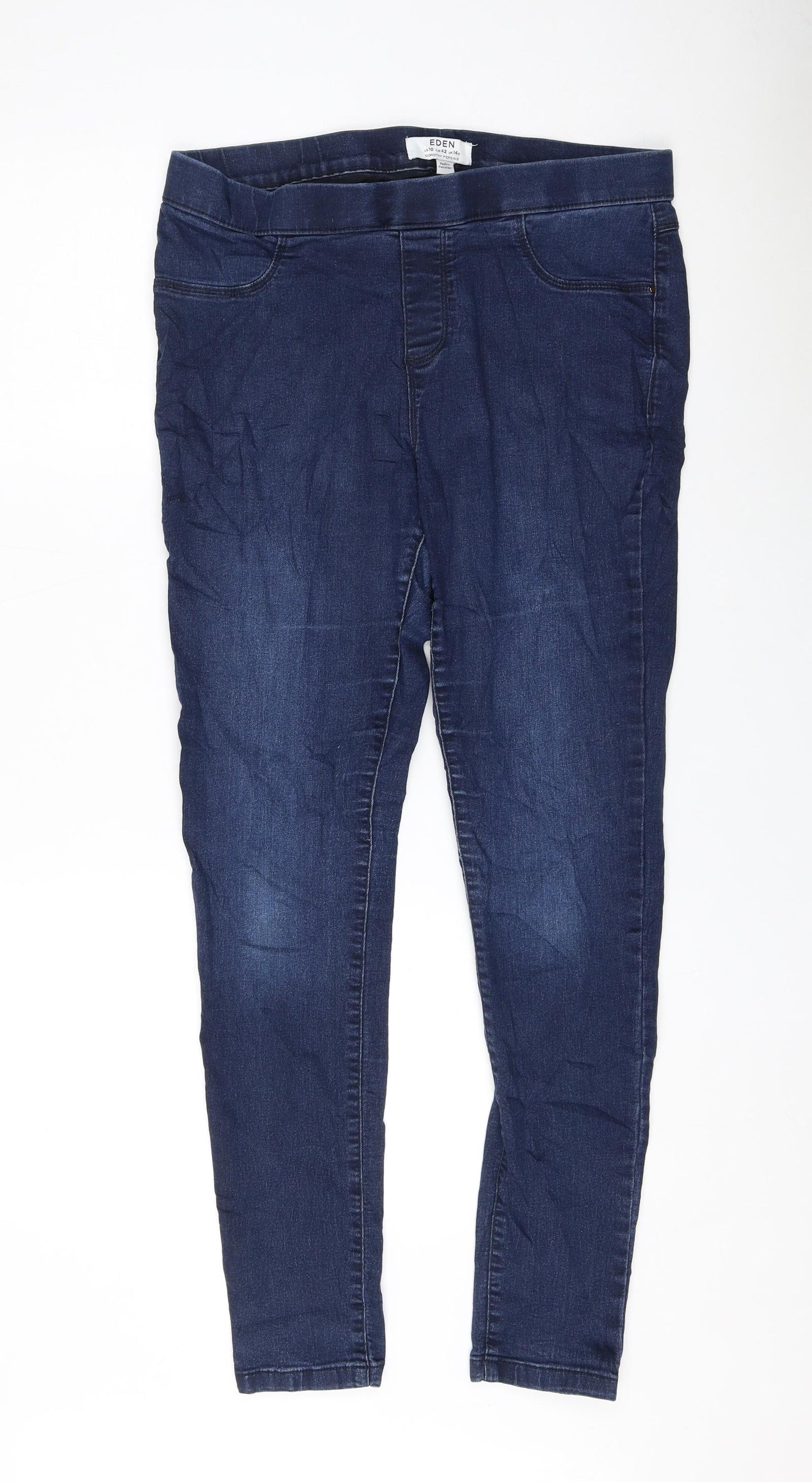 Dorothy Perkins Womens Blue Cotton Jegging Jeans Size 14 L28 in Regular