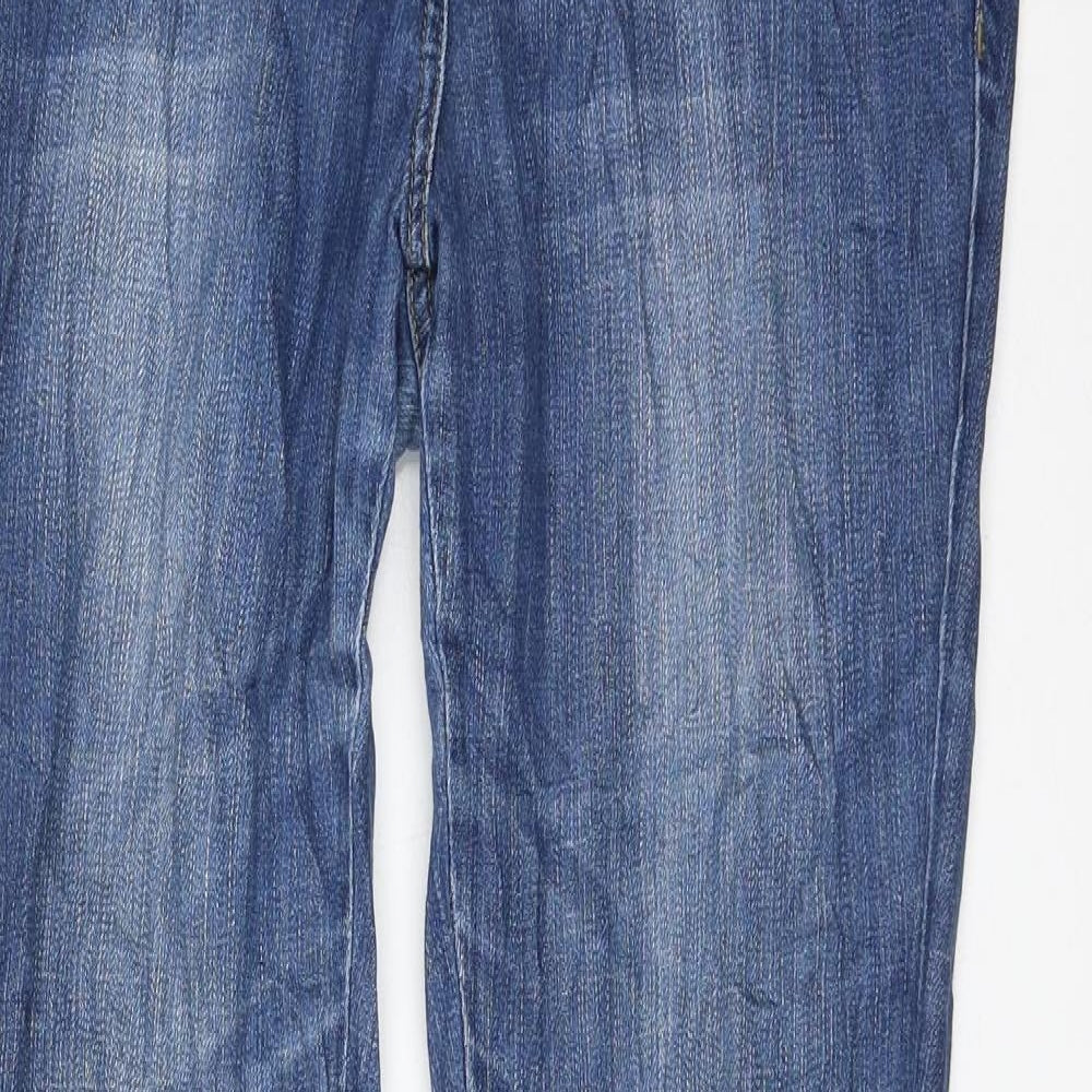 ASOS Womens Blue Cotton Skinny Jeans Size 12 L30 in Regular Zip